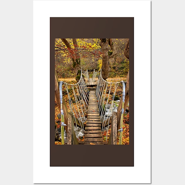 Autumnal crossing on the "Path of Love" Wall Art by Cretense72